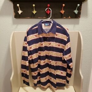 Wrangler Blues Western Cowgirl Horses Shirt XL